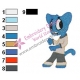 Gumball Watterson The Amazing World of Gumball Embroidery Design